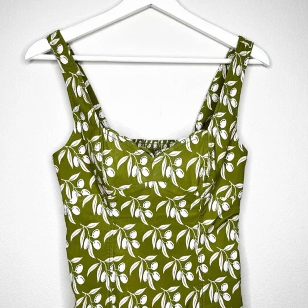 Anthropologie Maeve The Cleo Mini Dress Size L NWT Bombshell Fit & Flare Green - Picture 5 of 13